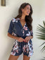 PANIA PLAYSUIT - BLUE FLORAL