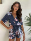 PANIA PLAYSUIT - BLUE FLORAL