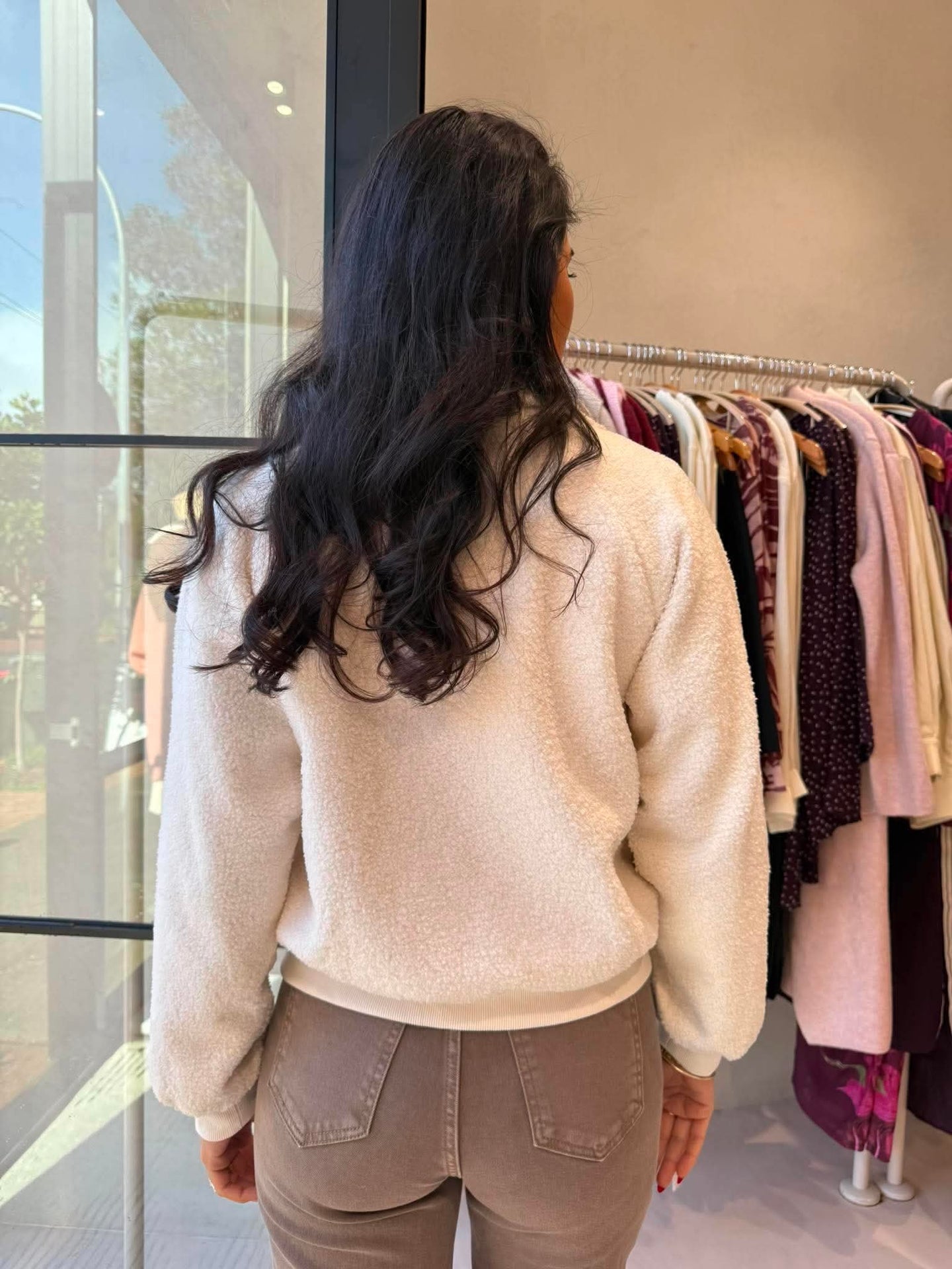FLORENCE TEDDY JACKET- WHITE