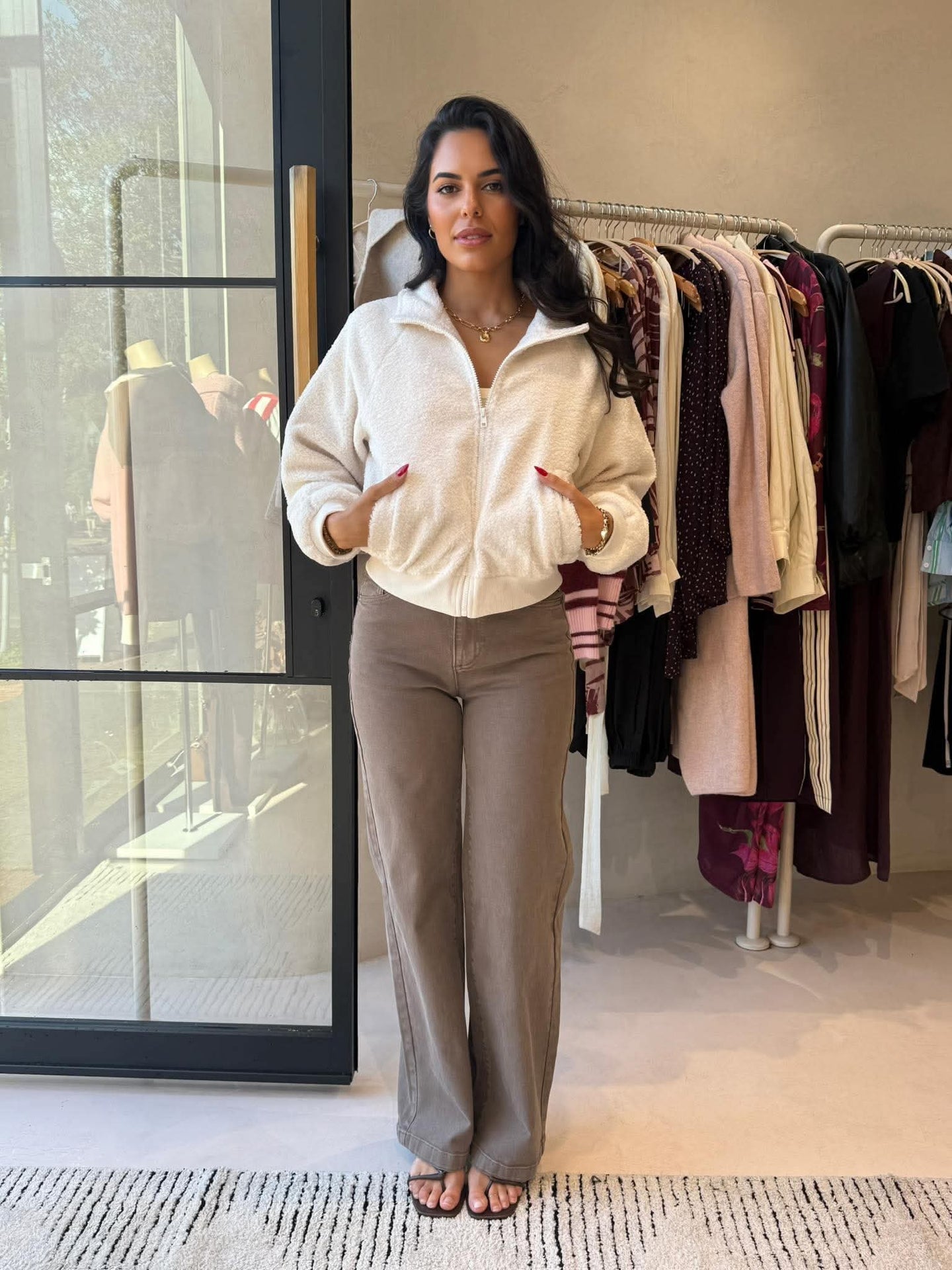 FLORENCE TEDDY JACKET- WHITE