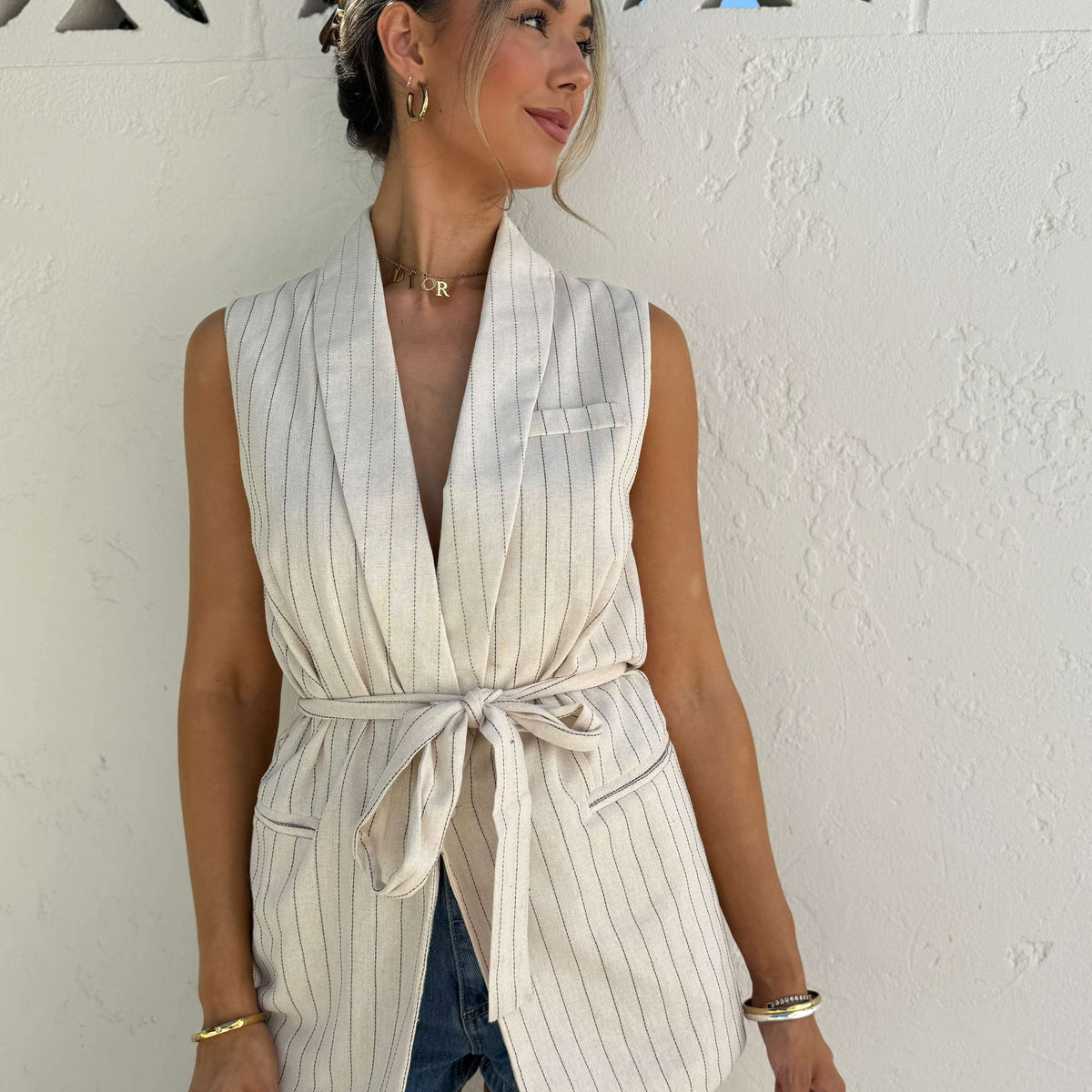 INCEPTION PINSTRIPE VEST | FRANKII CLOTHING – Frankii Clothing