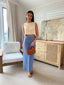 OLI SATIN SKIRT - SKY BLUE