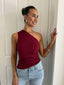 BENNY ONE SHOULDER TOP - RED