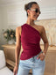BENNY ONE SHOULDER TOP - RED