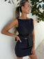 PINSTRIPE BOAT SKIRT SET