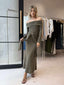 MYA MIDI DRESS- OLIVE
