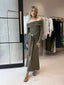 MYA MIDI DRESS- OLIVE