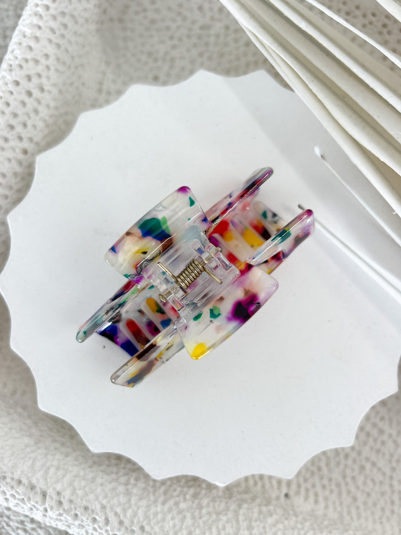 Tia Hair Clip - Rainbow Spec