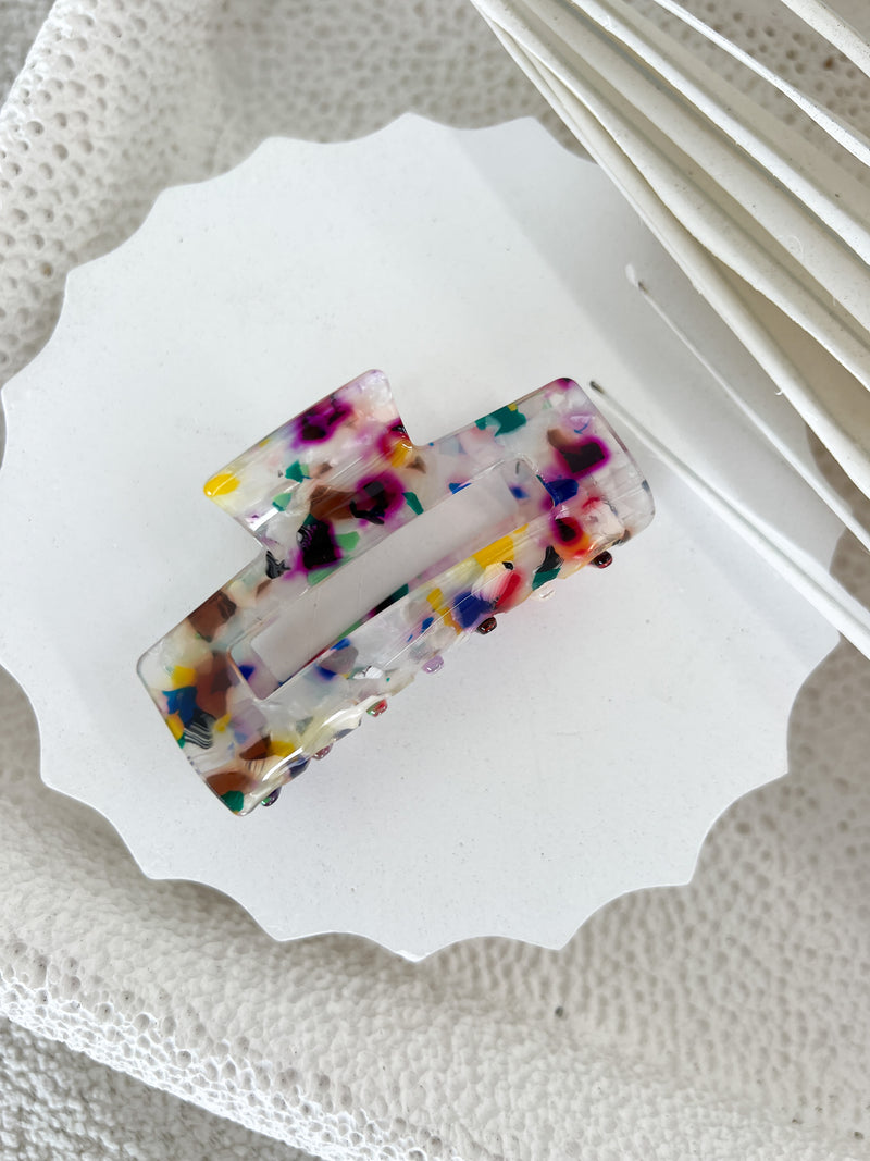 Tia Hair Clip - Rainbow Spec