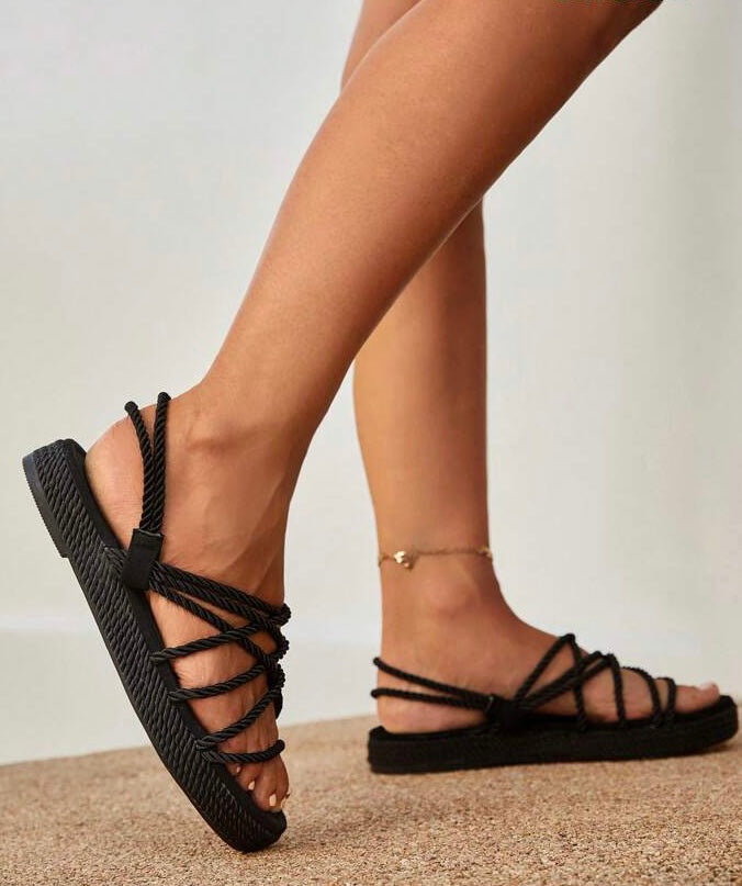 Sia Strap Sandals - Black