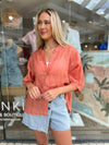 Jemma Linen Shirt -  Rose