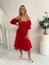 Mango Midi Dress - Red