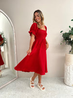 Mango Midi Dress - Red
