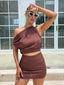 ZIZI OFF SHOULDER TOP - CHOCOLATE