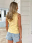 Henrietta Tie Front Vest - Yellow