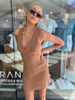 Sabine Linen Dress - Chestnut