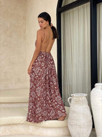 Knoa Maxi Dress - Brown Paisley