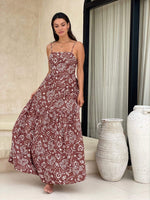 Knoa Maxi Dress - Brown Paisley