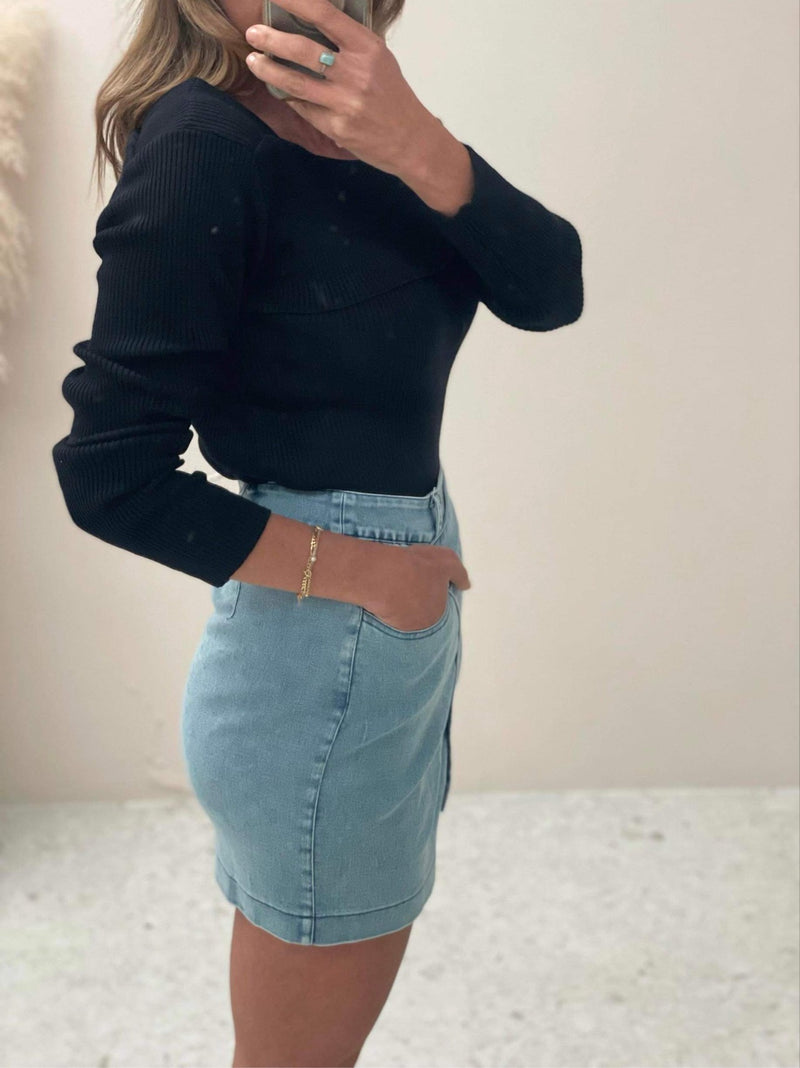 Billie Knit Top - Black