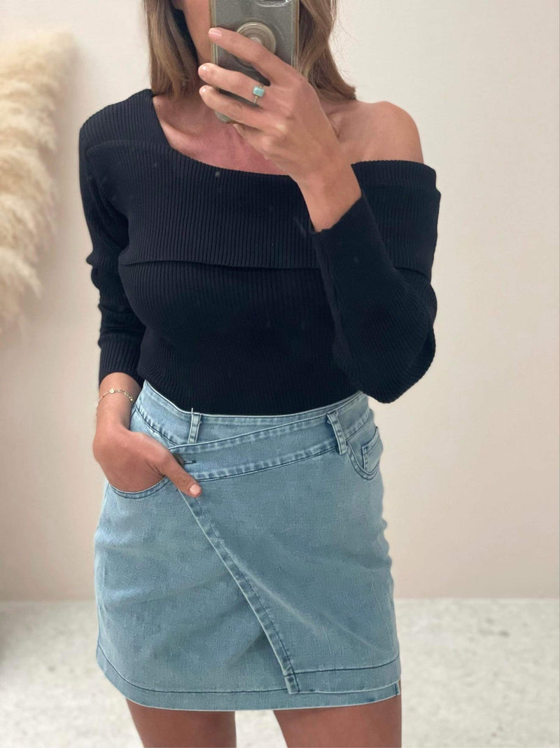 Billie Knit Top - Black