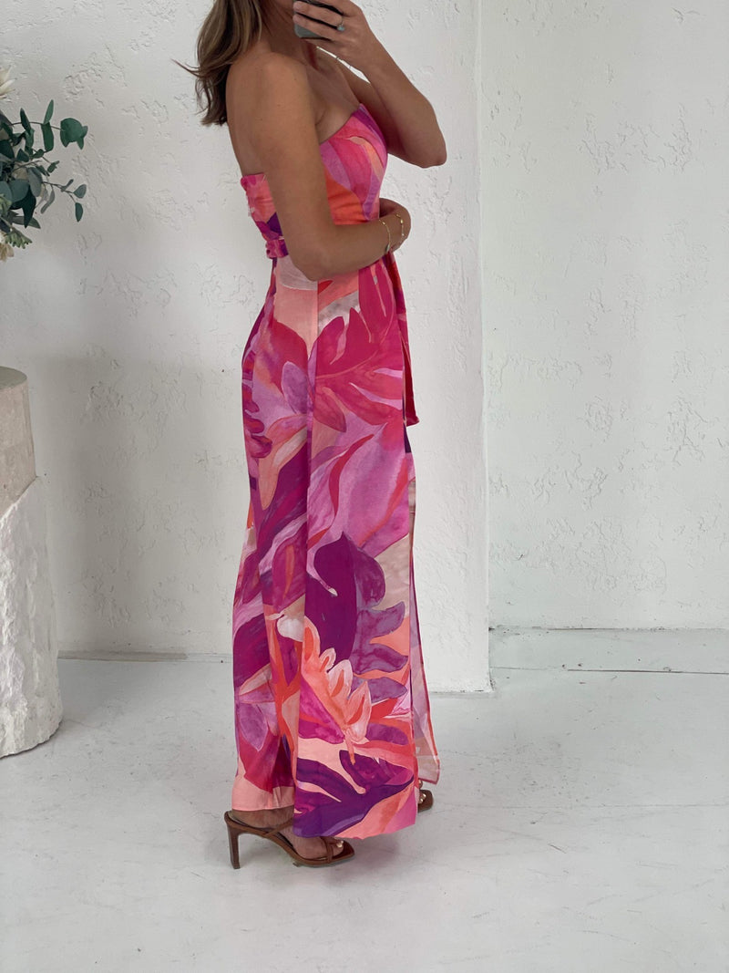 Abstract Jumpsuit - Pink