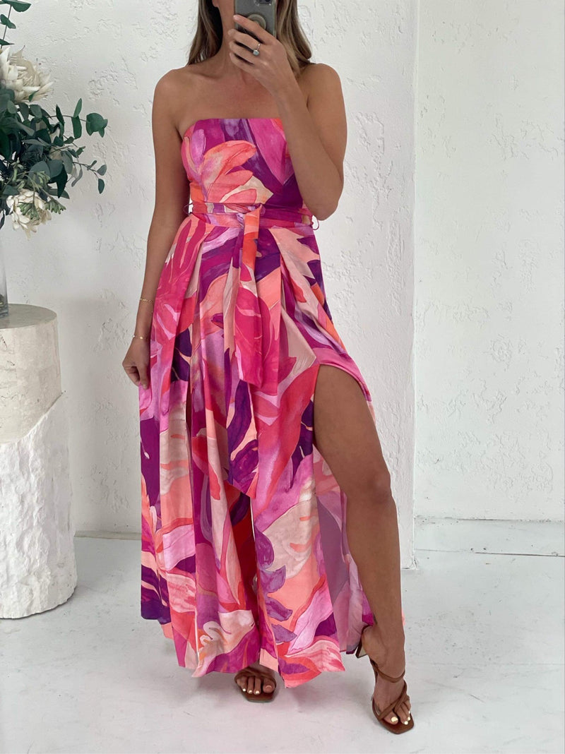 Abstract Jumpsuit - Pink