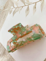 Bubblegum Hair Clip - Green/Peach