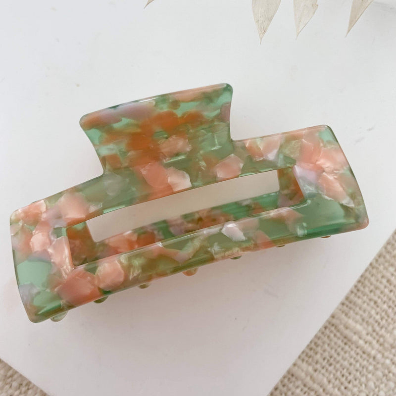 Bubblegum Hair Clip - Green/Peach