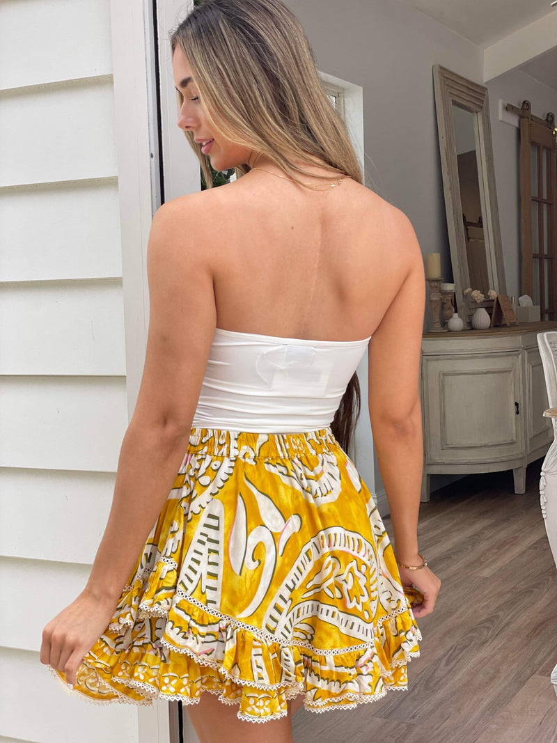 Satari Strapless Top - White