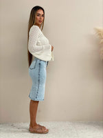 Crochet LS Top - White
