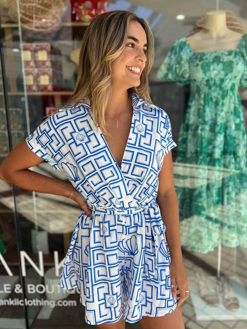 Seamist Playsuit - White
