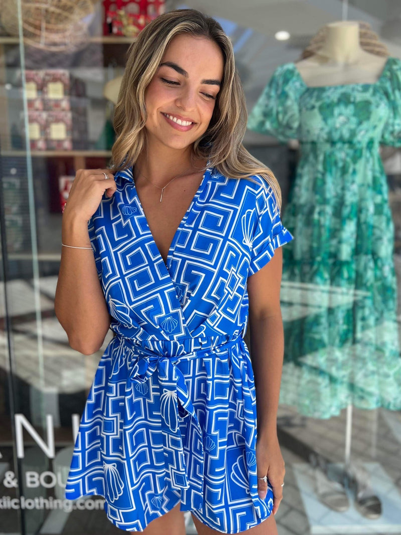 Seamist Playsuit - Blue