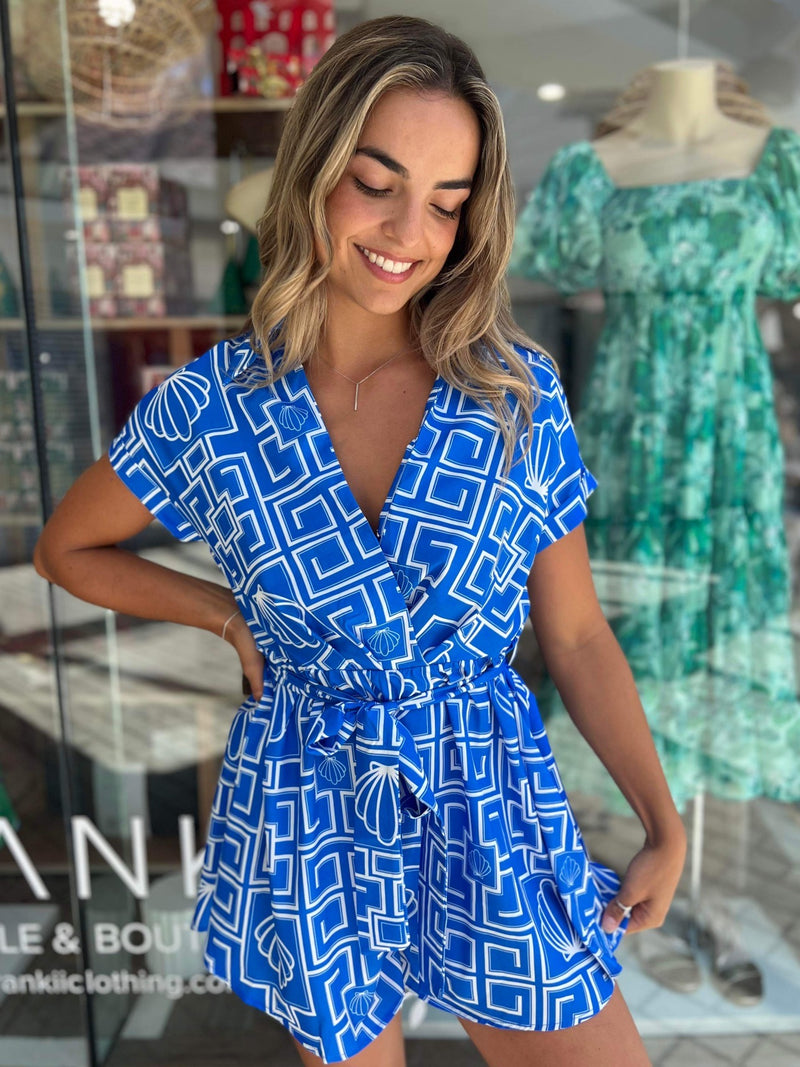 Seamist Playsuit - Blue
