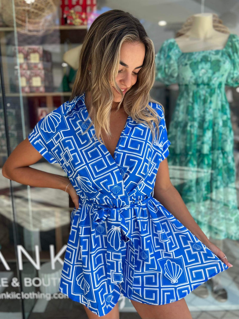 Seamist Playsuit - Blue