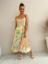 Arabell Dress - Green & Yellow