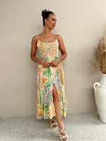 Arabell Dress - Green & Yellow