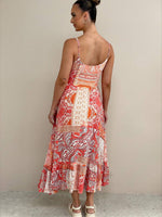 Arabell Dress - Red & Orange
