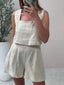 FLIP LINEN SHORTS - OATMEAL