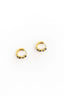 ZOE HUGGIE EARRING- GOLD-SAPPHIRE