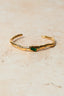 EVELYN BANGLE-GOLD/ EMERALD