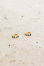 ZOE HUGGIE EARRING- GOLD-SAPPHIRE