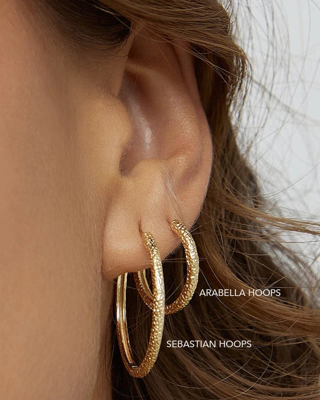 ARABELLA GOLD HOOP EARRINGS