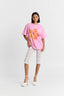 LE FLEUR TROPICAL OVERSIZED TEE - PINK