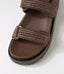 BRIDGETT WOVEN LEATHER SANDALS - CHOC