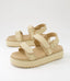 BRIDGETT WOVEN LEATHER SANDALS - NATURAL