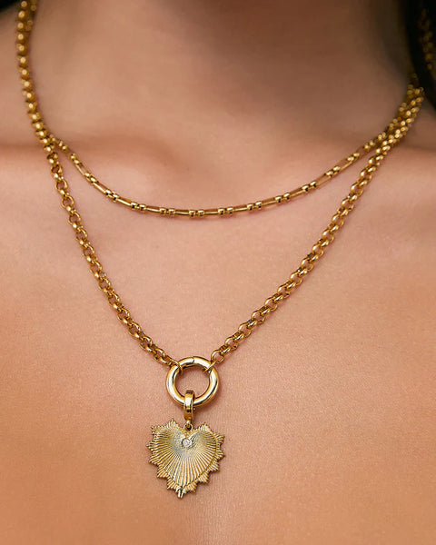 EVIE HEART CHARM- GOLD