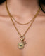 CIRCLE CHARM NECKLACE- GOLD