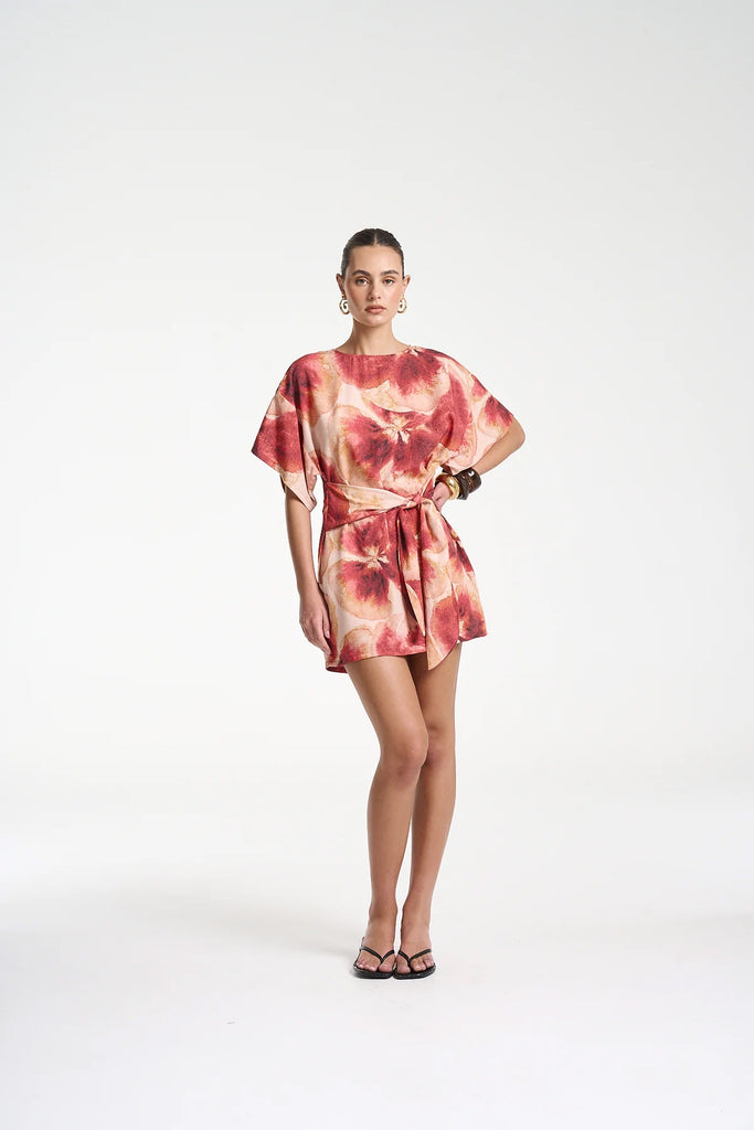 TIE FRONT DRESS- ALOHA BY SUMMI SUMMI
