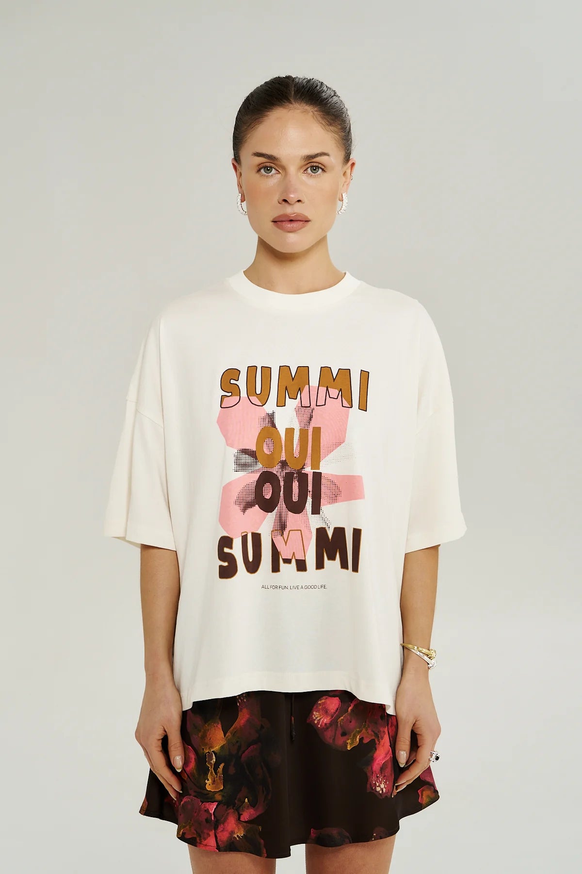 OUI OUI TEE- VINTAGE WHITE