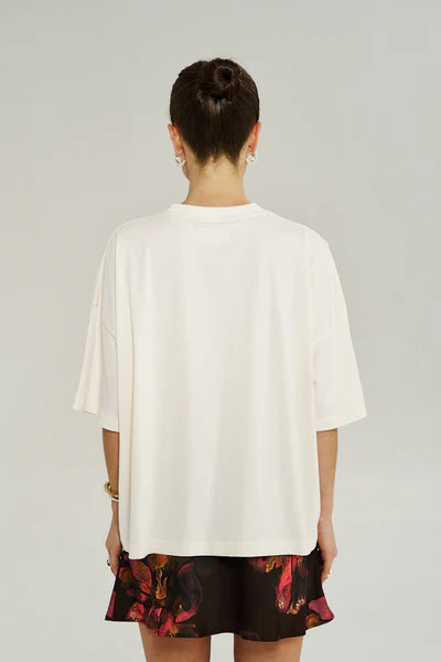 OUI OUI TEE- VINTAGE WHITE